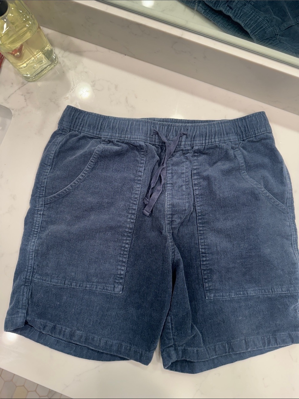 Katin Navy Blue Cotton Drawstring Athletic Shorts
